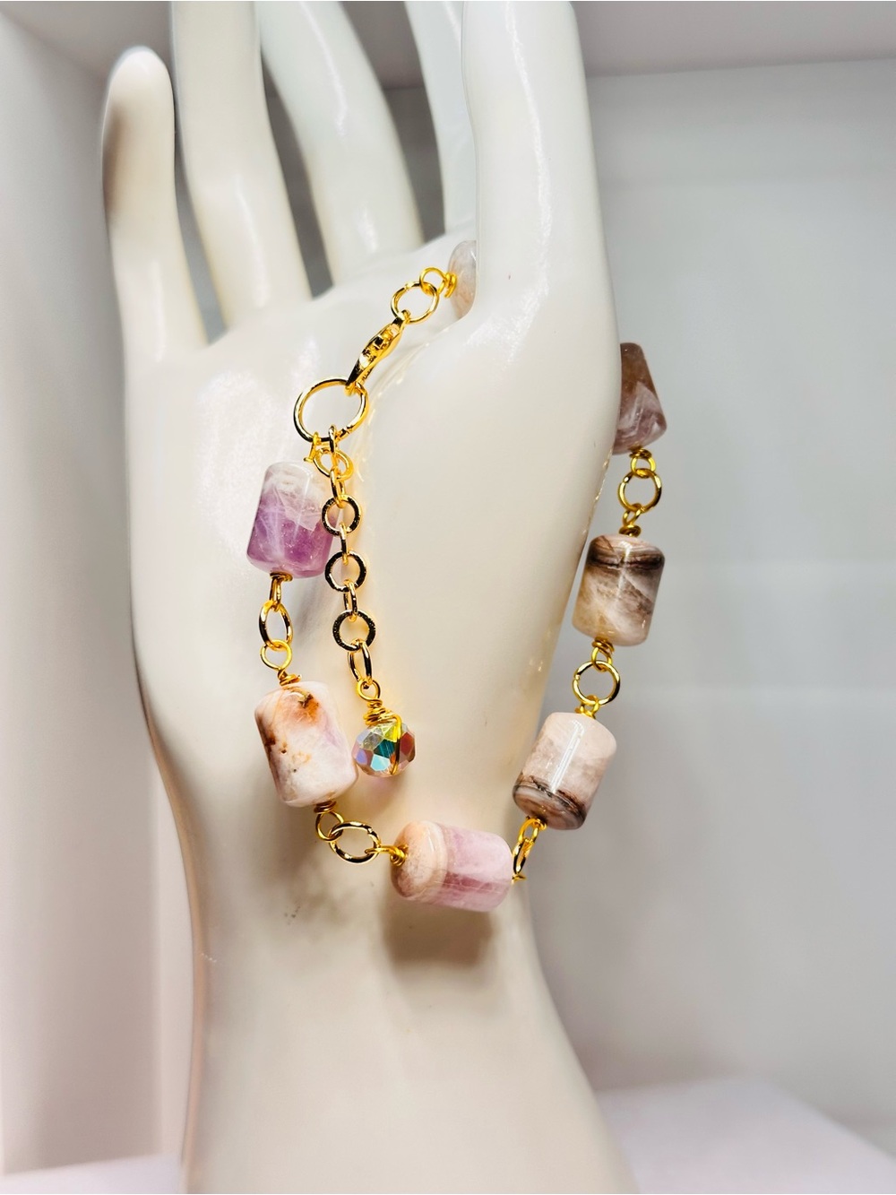 Rainbow Amethyst Stone Bracelet